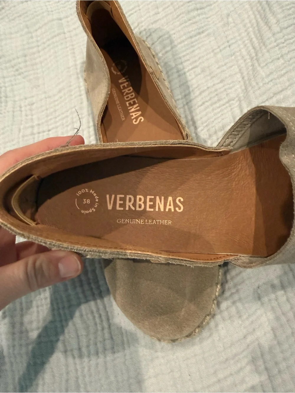Verbenas taupe suede